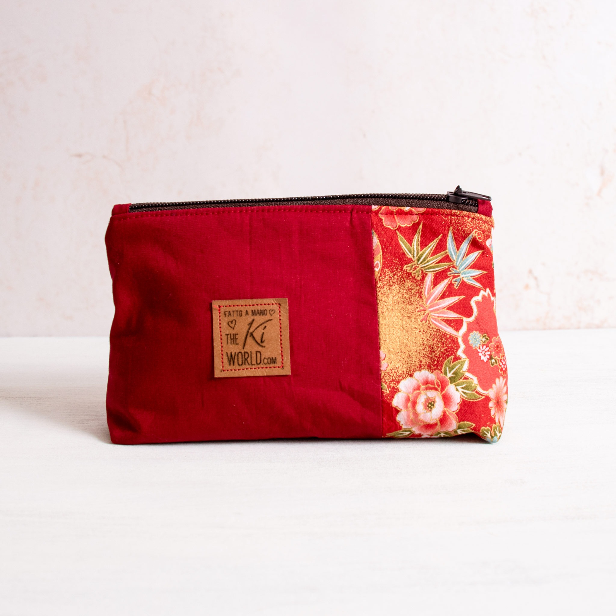 Pochette fatta a mano con stoffa in stile giapponese