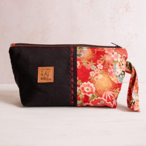 Pochette fatta a mano con stoffa in stile giapponese
